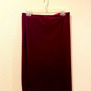 Rich red velvet skirt